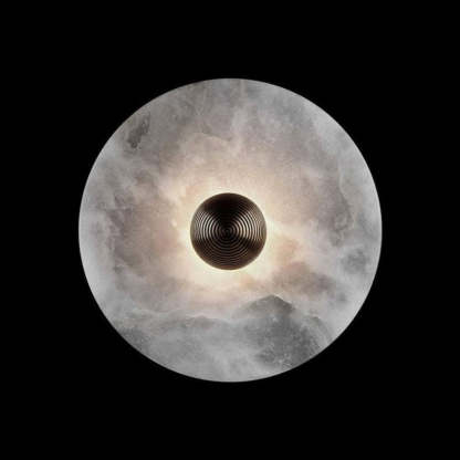 Round Alabaster Wall Sconce-Fullstarlighting