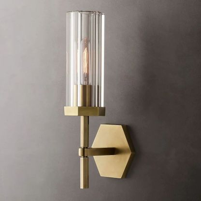 Roval Hexagonal Short Wall Sconce-Fullstarlighting