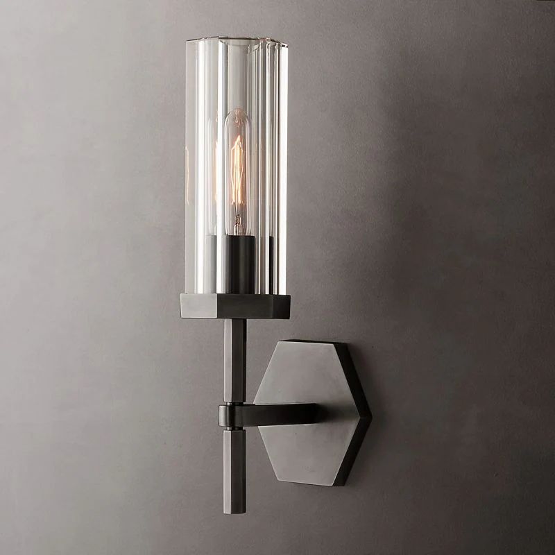 Roval Hexagonal Short Wall Sconce-Fullstarlighting