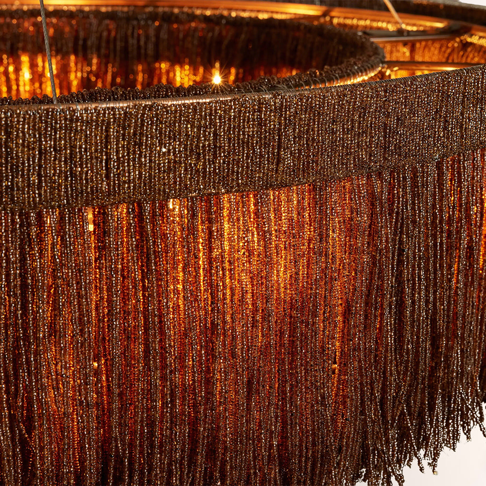Rowan Jute Fringe Round Chandelier-Fullstarlighting