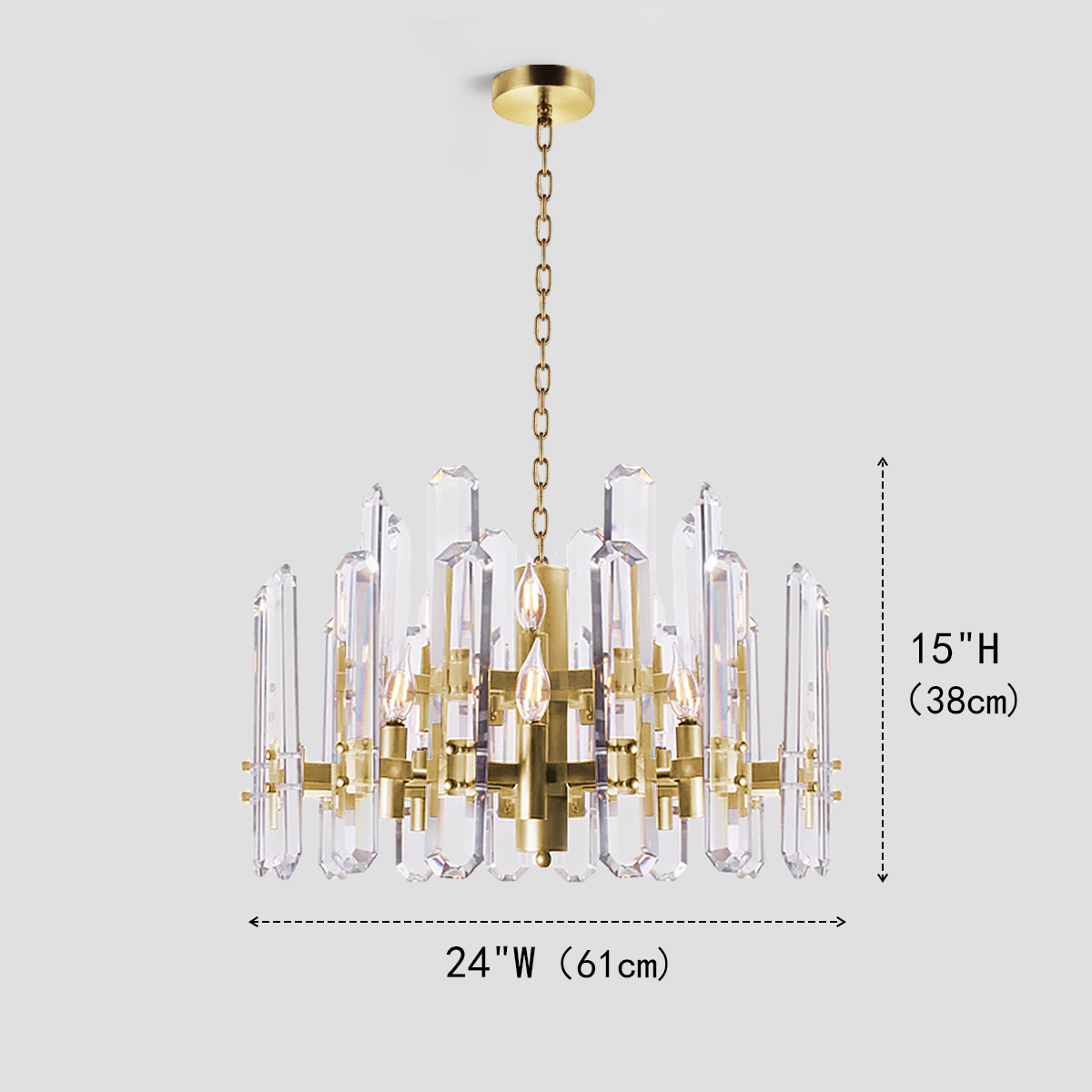 Brous Crystal Round Chandelier-Fullstarlighting