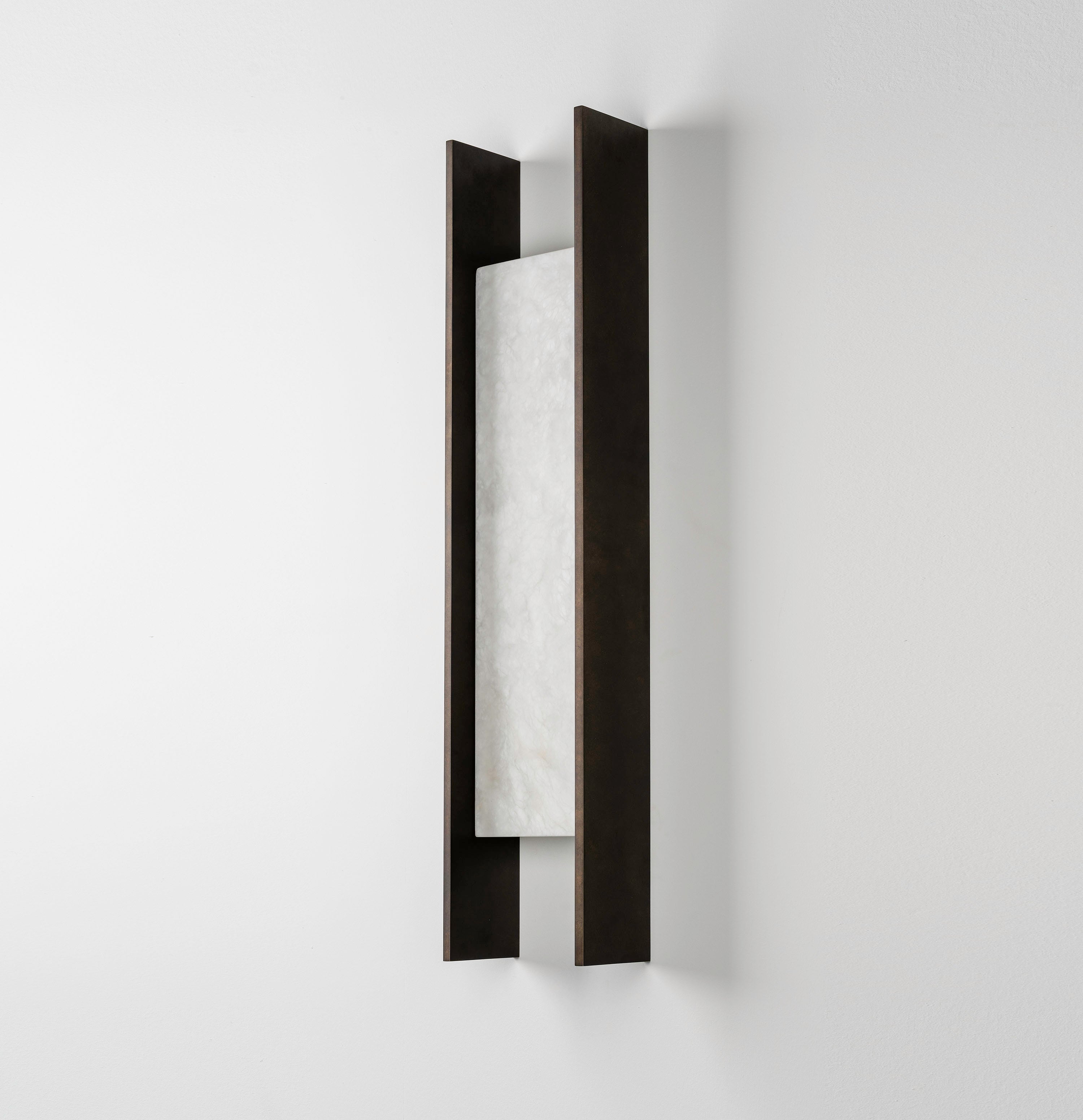 IDA Modern Natural Alabaster Linear Wall Sconce-Fullstarlighting