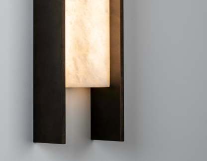 IDA Modern Natural Alabaster Linear Wall Sconce-Fullstarlighting