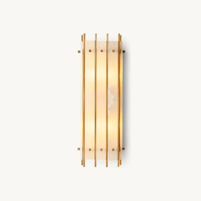 Mara Alabaster Grand Rectangular Sconce-Fullstarlighting