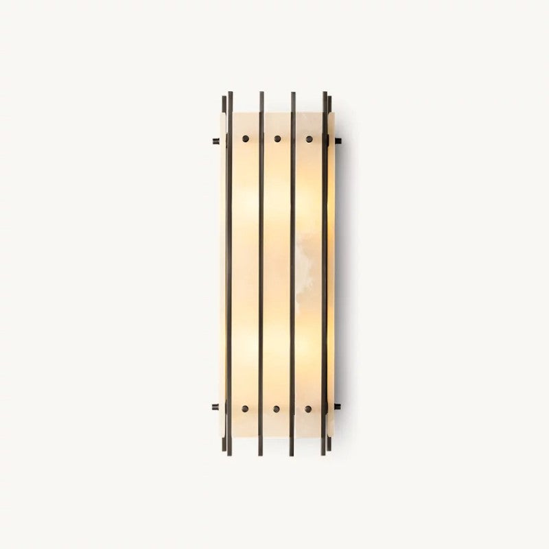 Mara Alabaster Grand Rectangular Sconce-Fullstarlighting