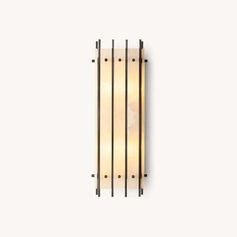 Mara Alabaster Grand Rectangular Sconce-Fullstarlighting