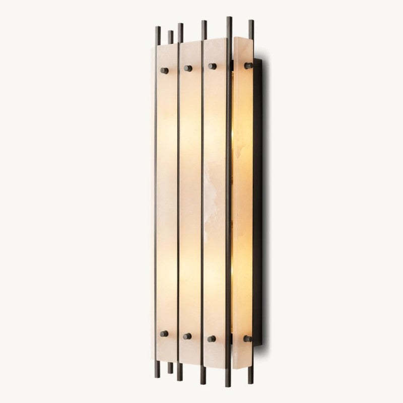 Mara Alabaster Grand Rectangular Sconce-Fullstarlighting