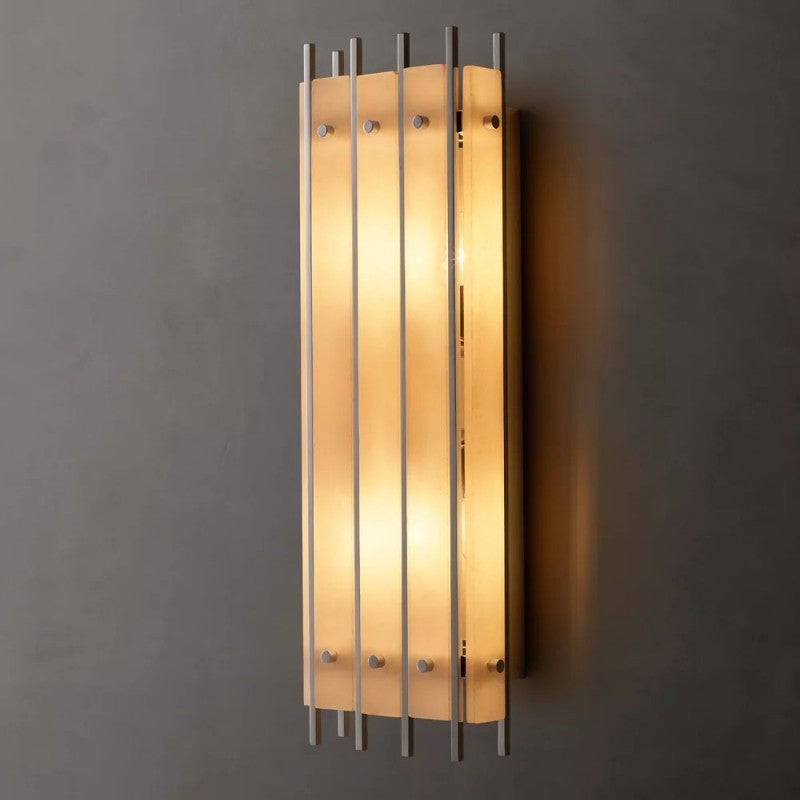 Mara Alabaster Grand Rectangular Sconce-Fullstarlighting