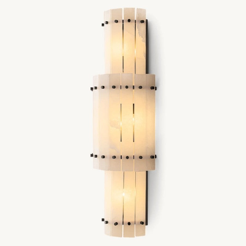 Mara Alabaster Grand Round Sconce-Fullstarlighting