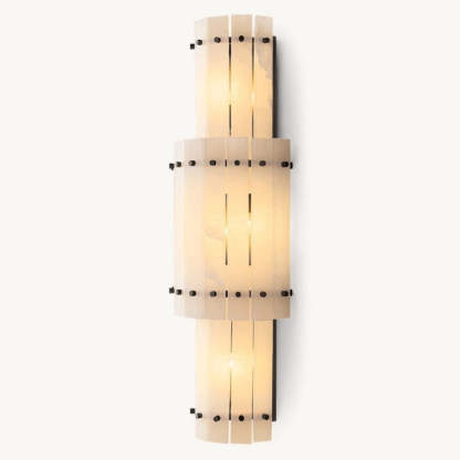 Mara Alabaster Grand Round Sconce-Fullstarlighting