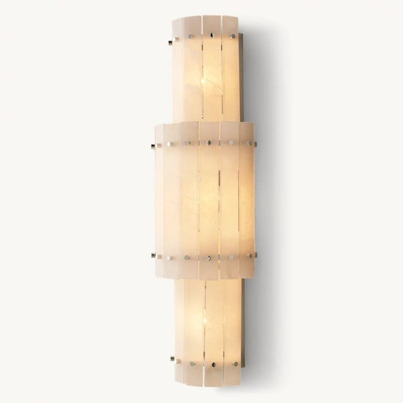 Mara Alabaster Grand Round Sconce-Fullstarlighting
