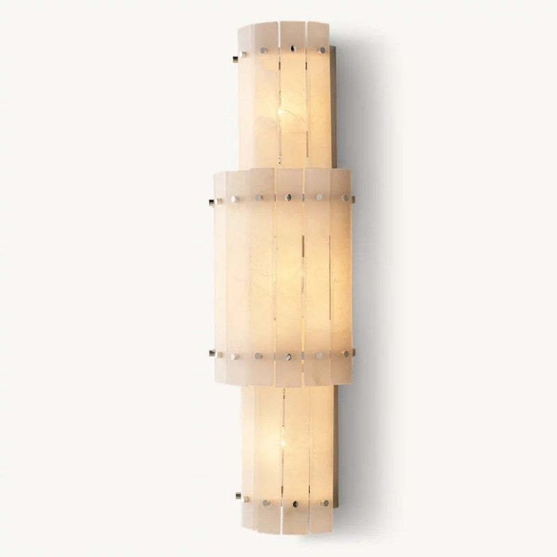 Mara Alabaster Grand Round Sconce-Fullstarlighting