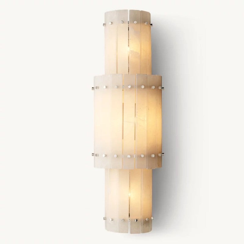 Mara Alabaster Grand Round Sconce-Fullstarlighting