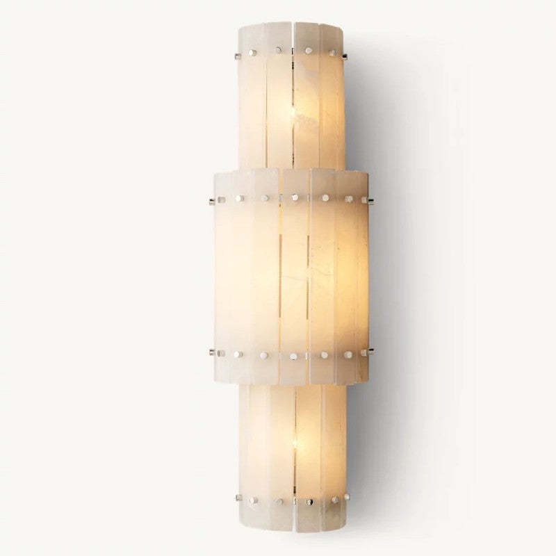 Mara Alabaster Grand Round Sconce-Fullstarlighting