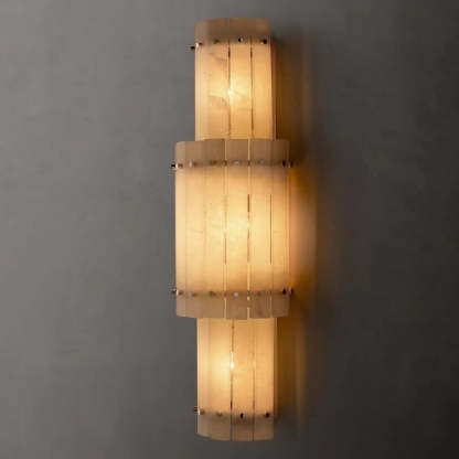 Mara Alabaster Grand Round Sconce-Fullstarlighting