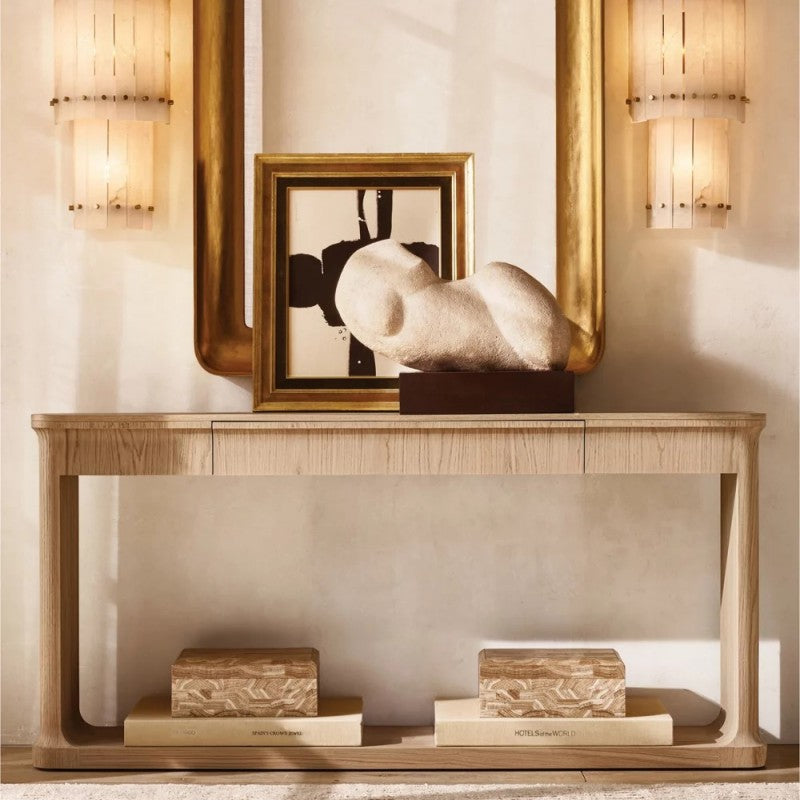 Mara Alabaster Grand Round Sconce-Fullstarlighting