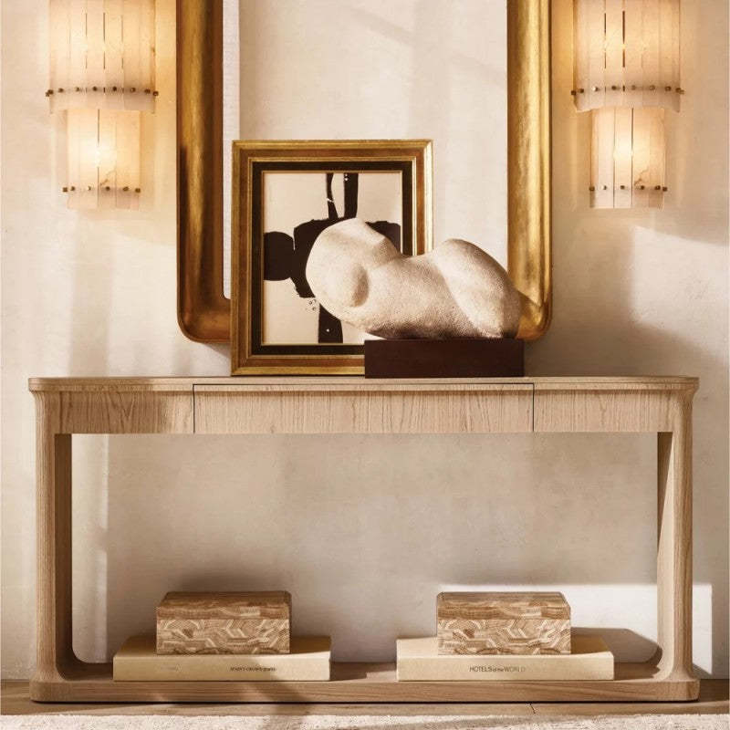 Mara Alabaster Grand Round Sconce-Fullstarlighting