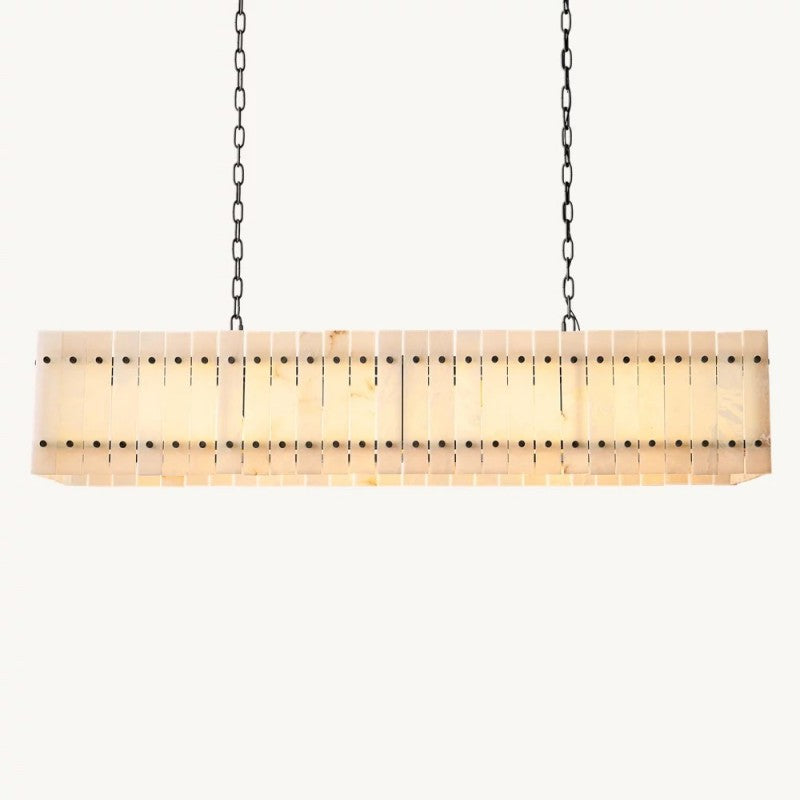 Sennie Alabaster Linear Chandelier 54"-Fullstarlighting