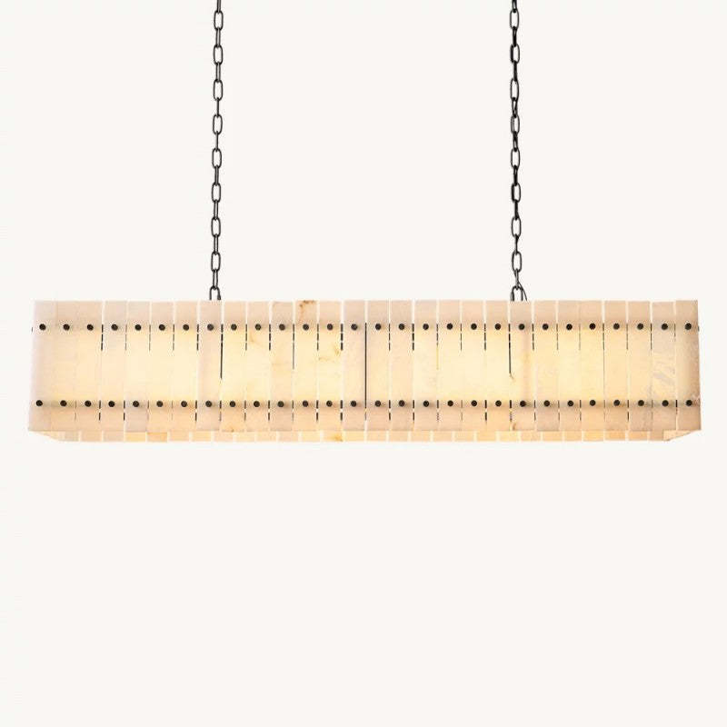 Sennie Alabaster Linear Chandelier 54"-Fullstarlighting