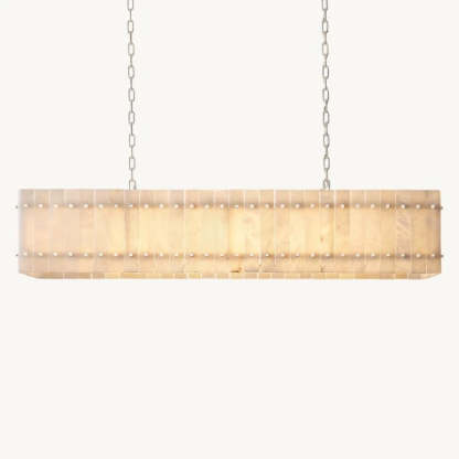 Sennie Alabaster Linear Chandelier 54"-Fullstarlighting