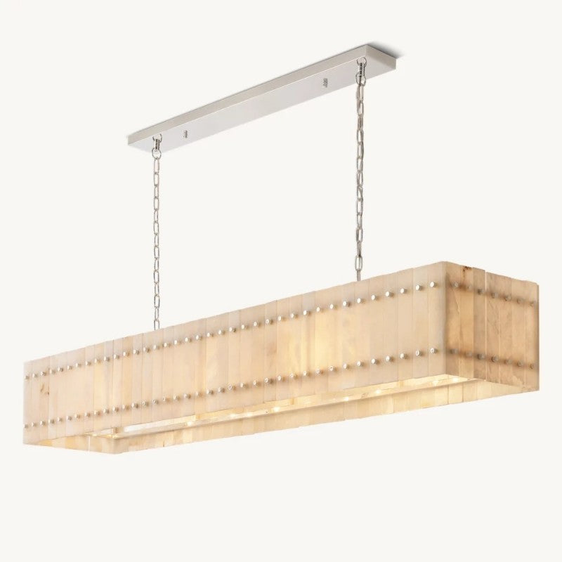 Mara Alabaster Linear Chandelier 72"-Fullstarlighting