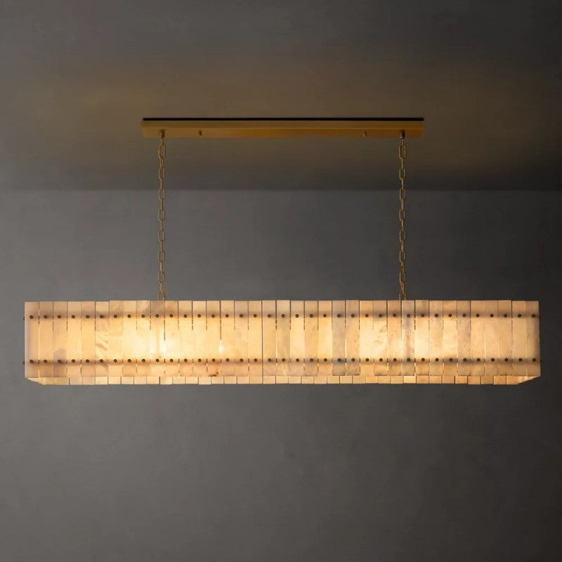 Mara Alabaster Linear Chandelier 72"