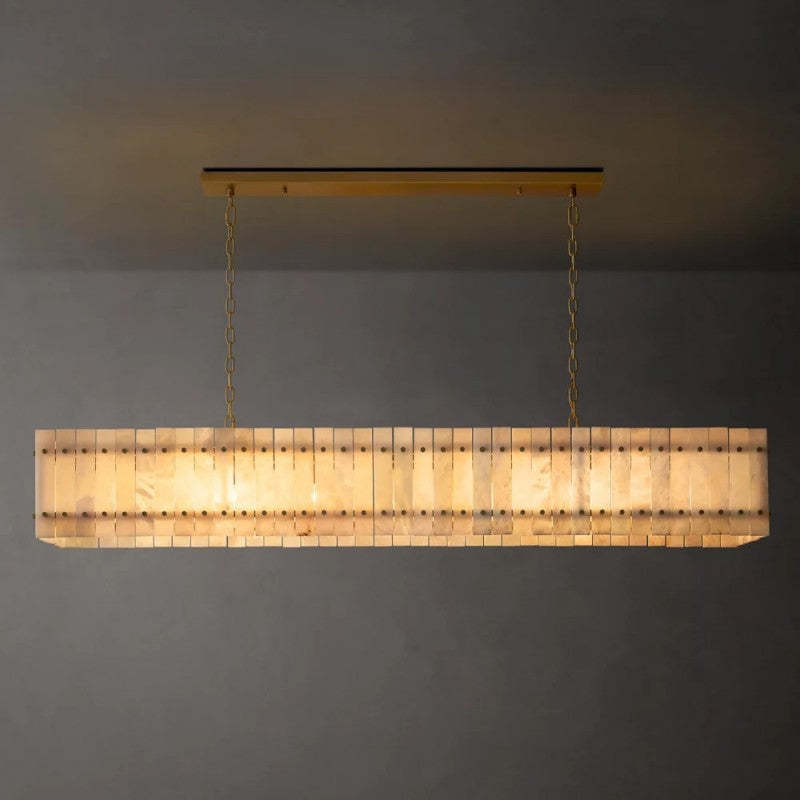 Mara Alabaster Linear Chandelier 72"