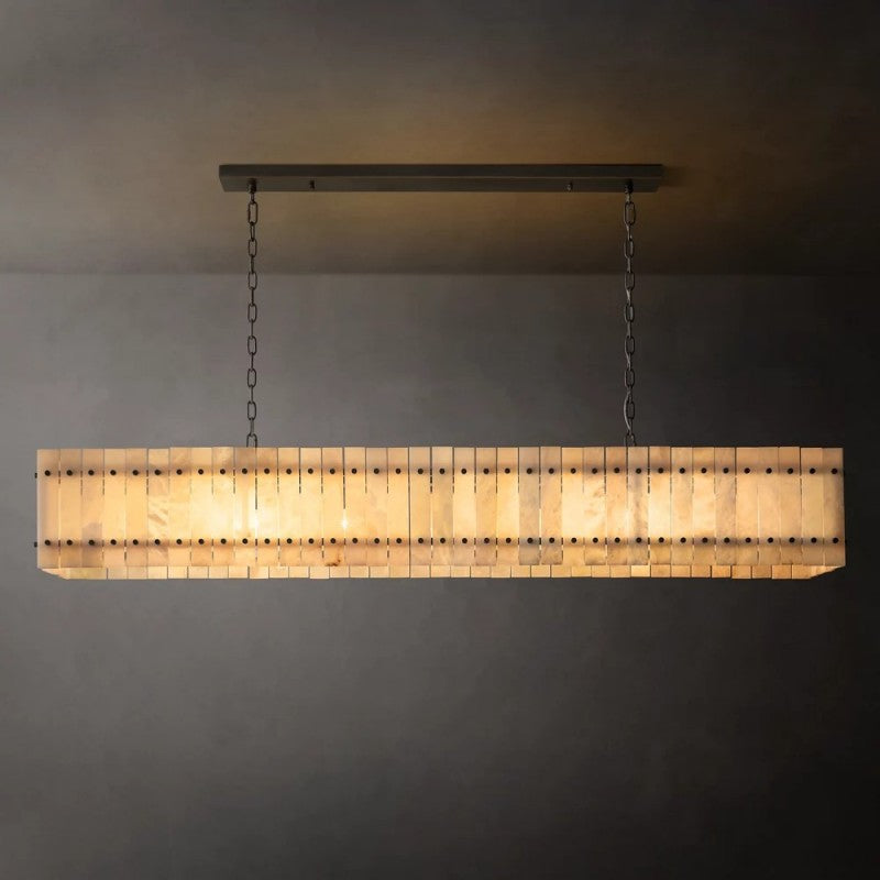 Mara Alabaster Linear Chandelier 72"