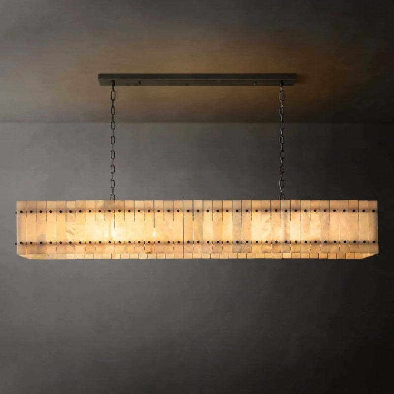 Mara Alabaster Linear Chandelier 72"