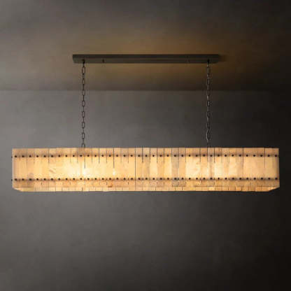 Mara Alabaster Linear Chandelier 72"