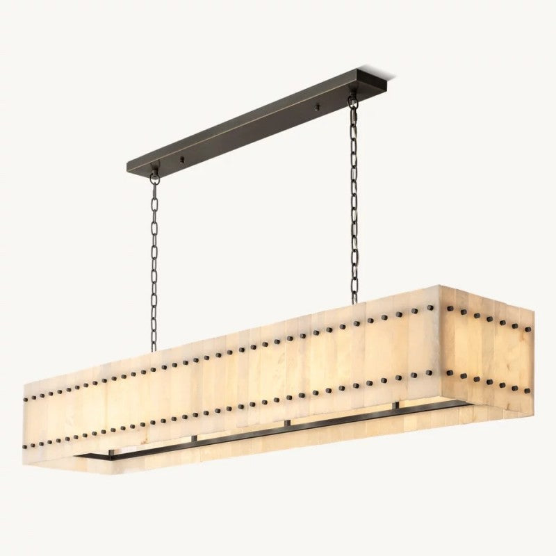Mara Alabaster Linear Chandelier 72"-Fullstarlighting