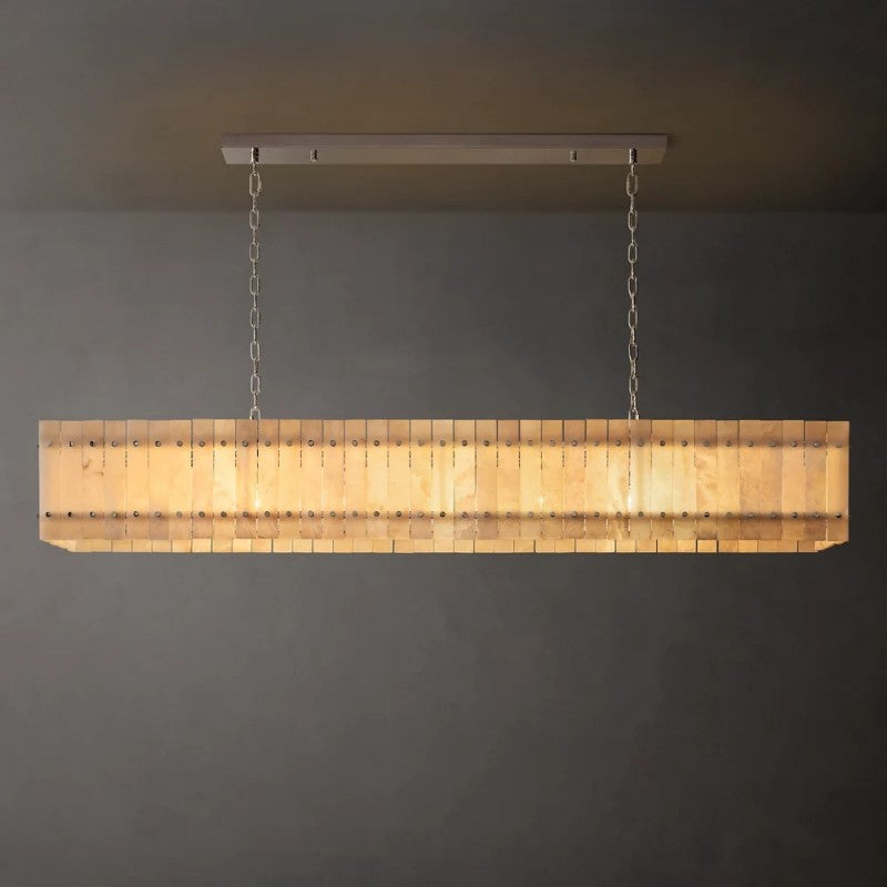 Mara Alabaster Linear Chandelier 72"