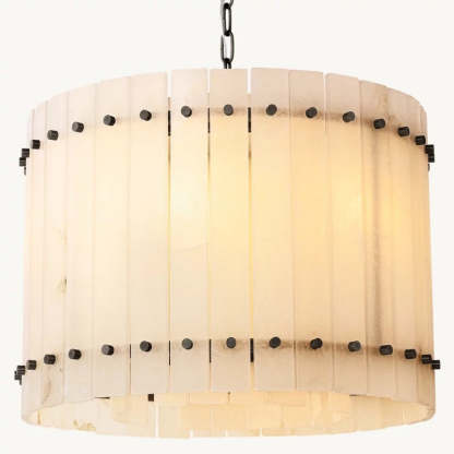 Mara Alabaster Round Chandelier 22"