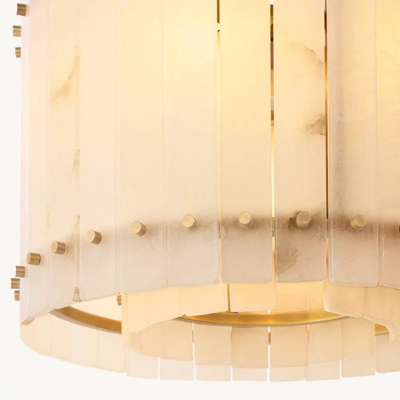 Mara Alabaster Round Chandelier 22"