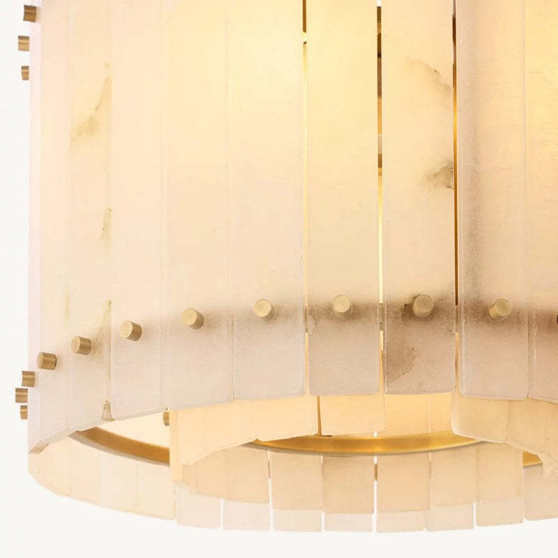 Mara Alabaster Round Chandelier 22"