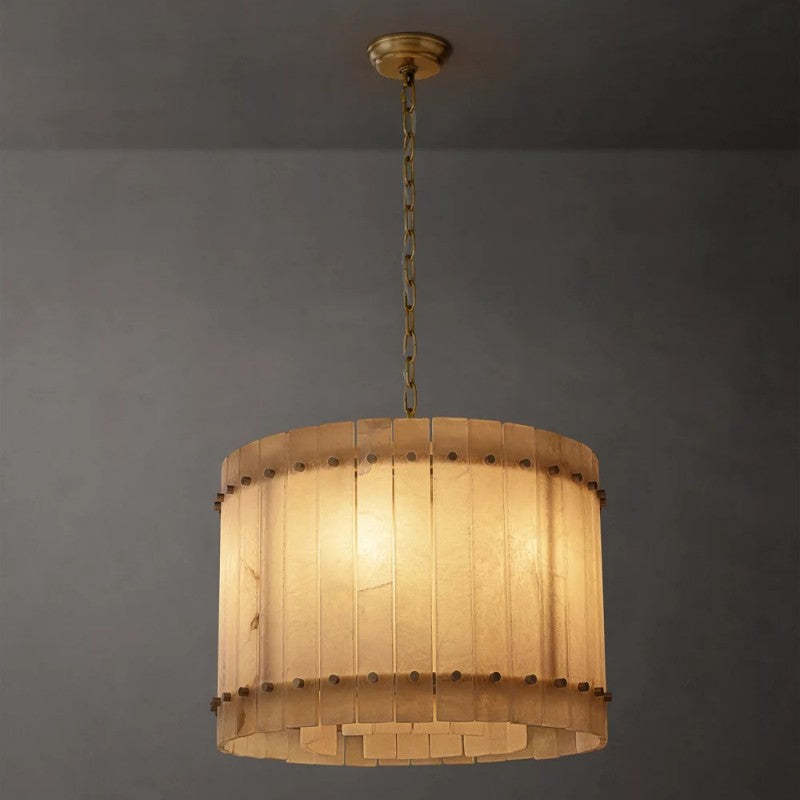 Mara Alabaster Round Chandelier 22"
