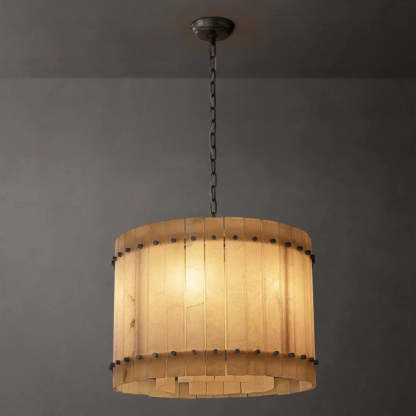 Mara Alabaster Round Chandelier 22"