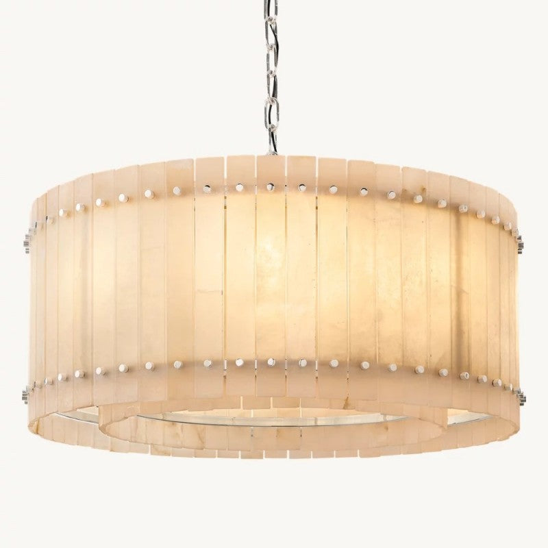 Mara Alabaster Round Chandelier 37"