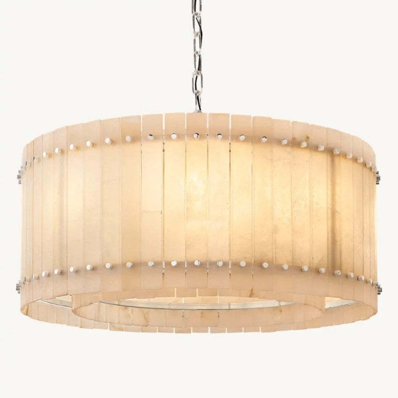 Mara Alabaster Round Chandelier 37"