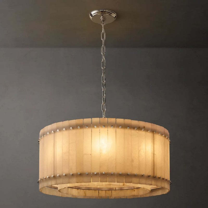 Mara Alabaster Round Chandelier 37"
