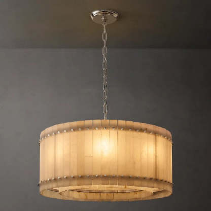 Mara Alabaster Round Chandelier 37"