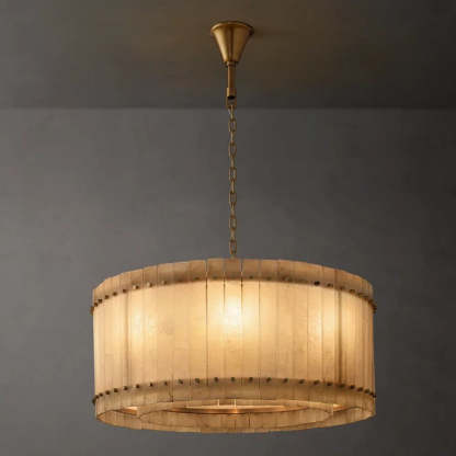 Mara Alabaster Round Chandelier 37"
