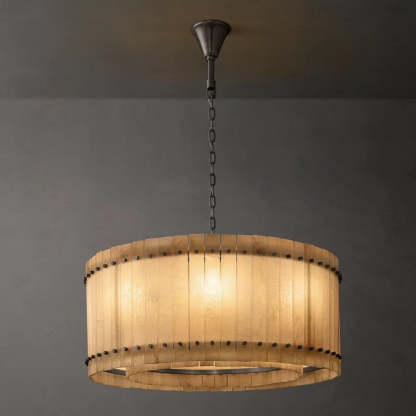 Mara Alabaster Round Chandelier 37"
