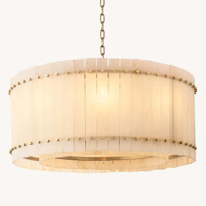 Mara Alabaster Round Chandelier 37"