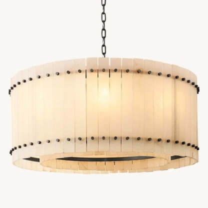 Mara Alabaster Round Chandelier 37"