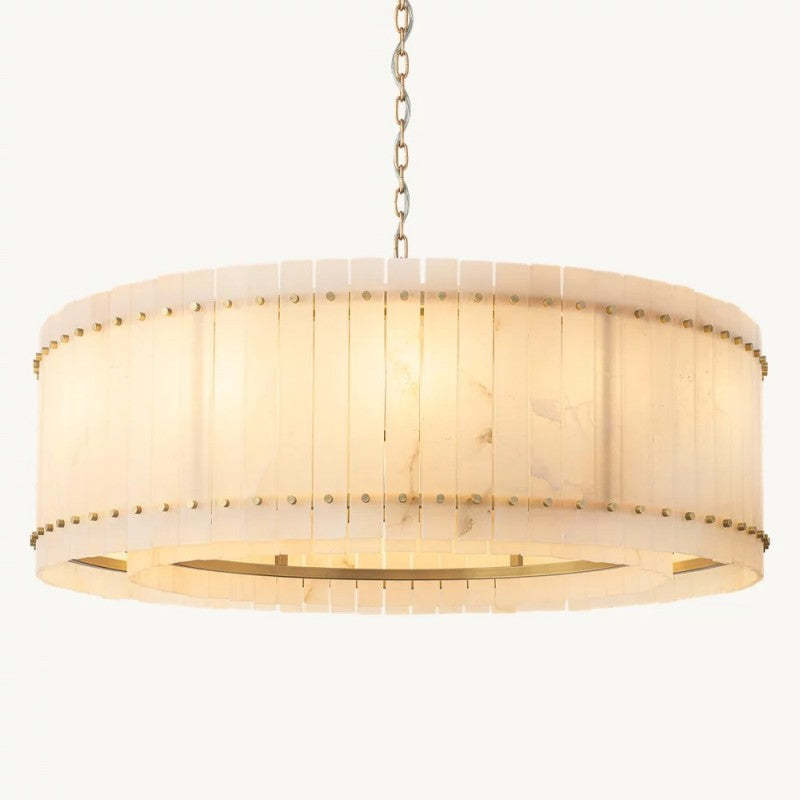 Sanma Alabaster Round Chandelier 48",RH San Marco,Living room Lights