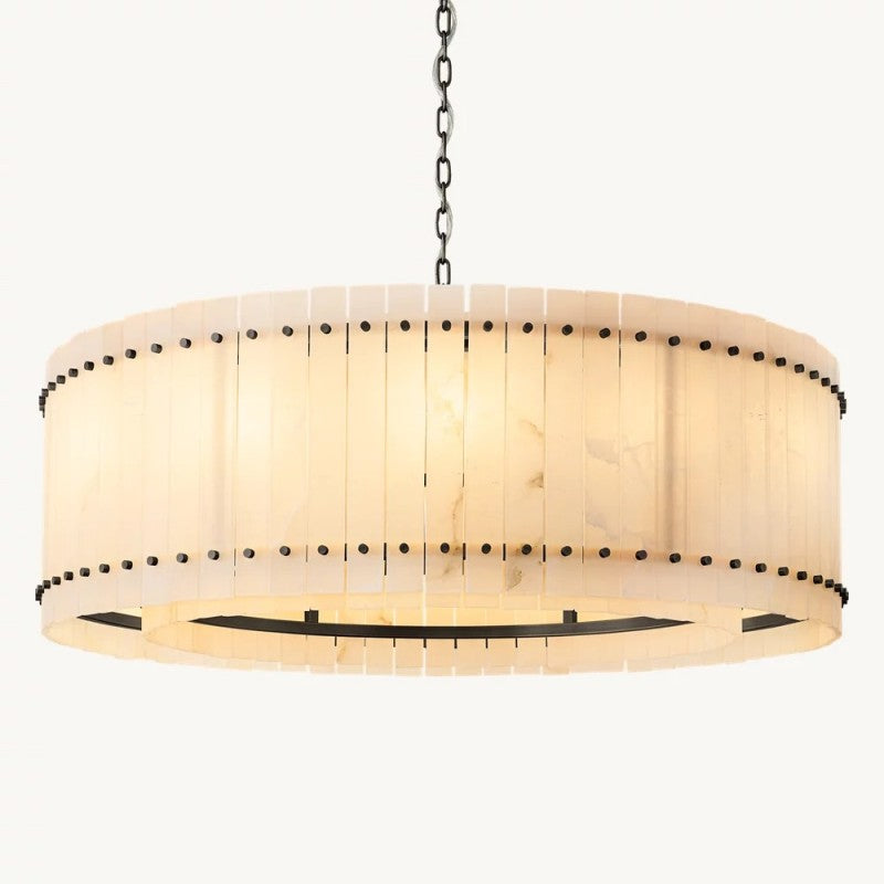 Mara Alabaster Round Chandelier 48"-Fullstarlighting