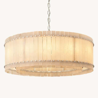 Mara Alabaster Round Chandelier 48"