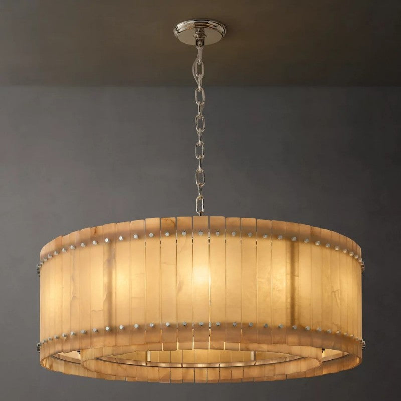 Mara Alabaster Round Chandelier 48"