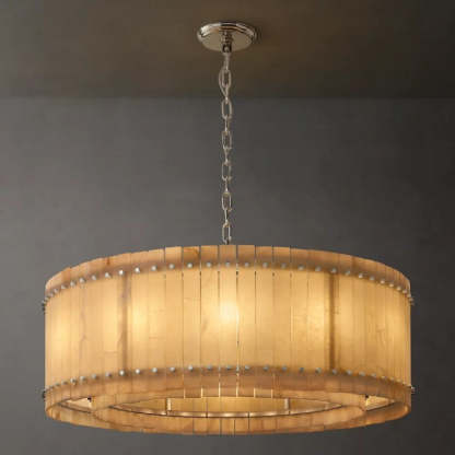 Mara Alabaster Round Chandelier 48"